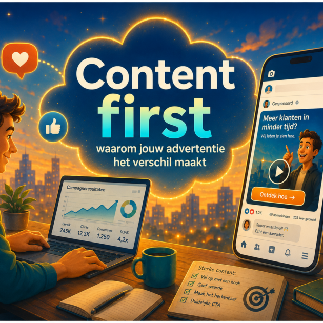 ChatGPT Image 26 mei 2026, 10_29_47 Content first: waarom jouw advertentie het verschil maakt